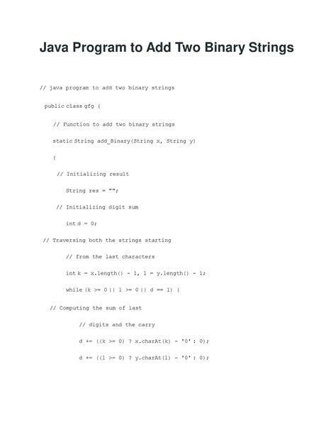 Image result for Binary Addition in Java