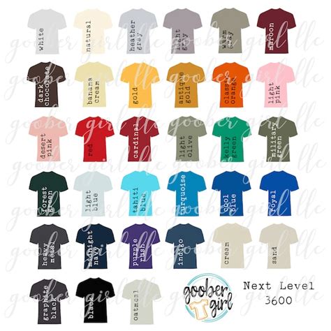 Image result for Sublimation Shirt Color Chart