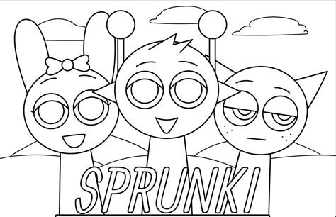 Toradh íomhá ar Sprunki Coloring Printable