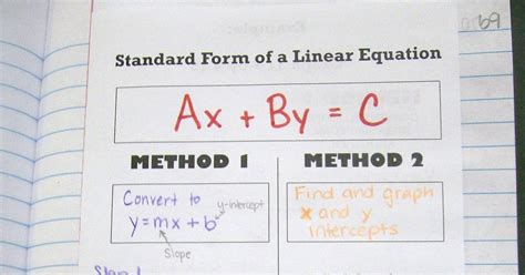 Toradh íomhá ar Standard Form Linear Equations
