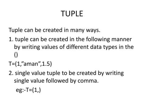 Image result for Example for Tuple