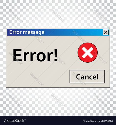 Image result for User Error Warning Message Example