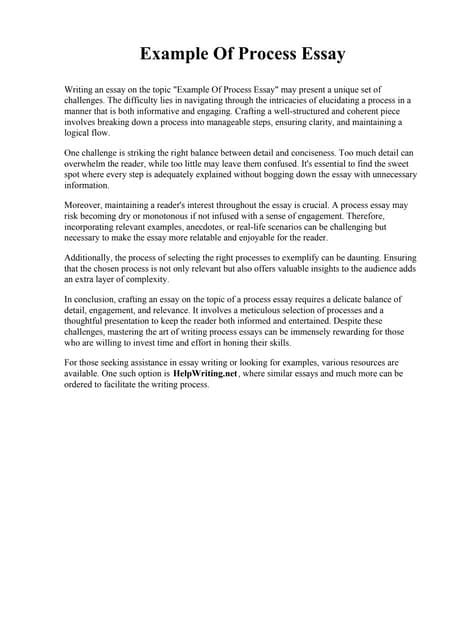 Process Essay Sample Writing に対する画像結果