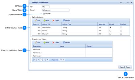 Image result for Table Selector within Dialog