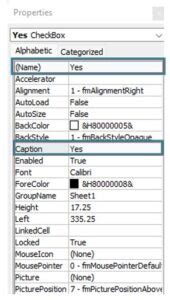 Résultat d’images pour Excel VBA CheckBox1