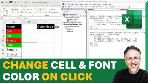 Image result for Change Active Cell Color in Excel VBA