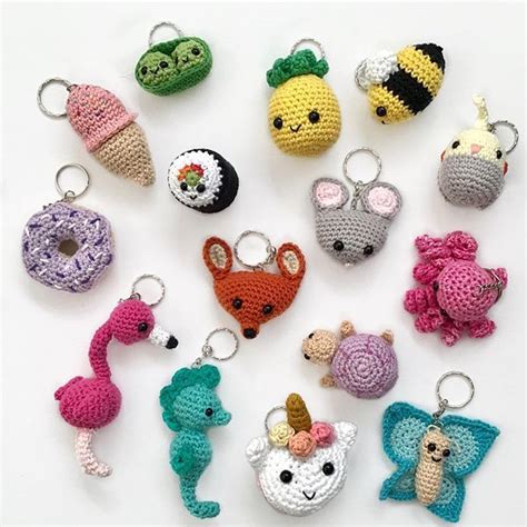 Afbeeldingsresultaten voor Crochet Keychain Animals