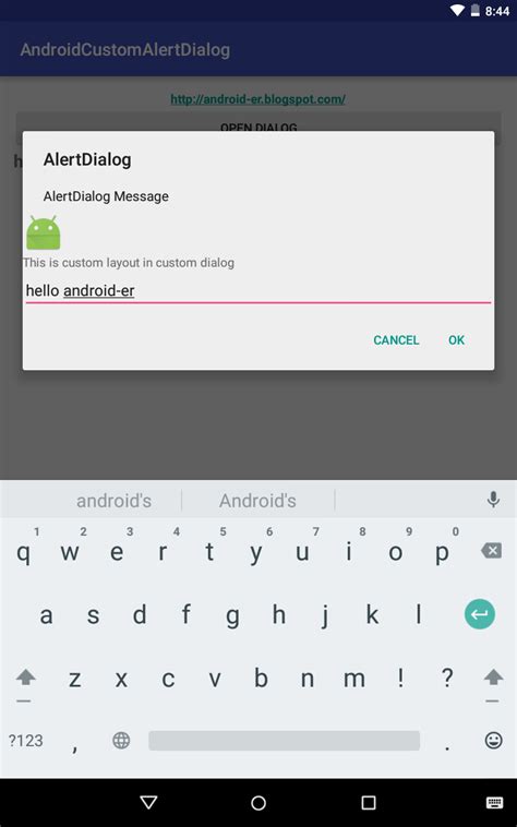 Custom Dialog in Android に対する画像結果
