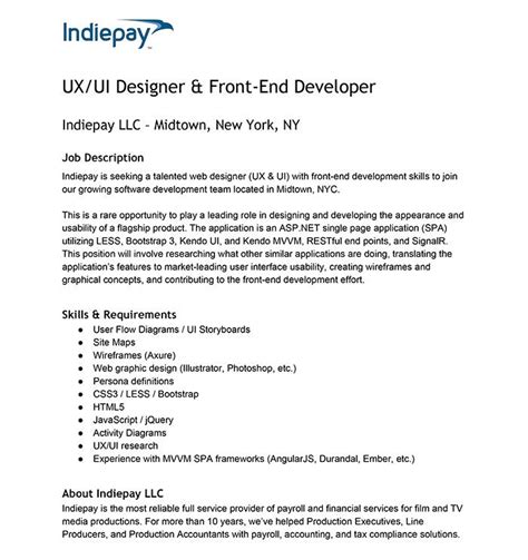 Image result for UI/UX Design Job Description