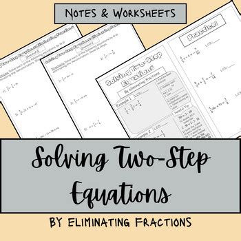 Image result for Solving Two-Step Equations Fractions