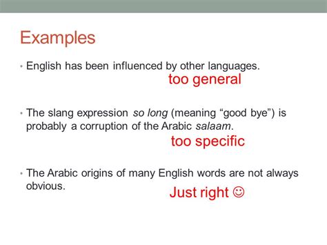Image result for Too General Writing Example