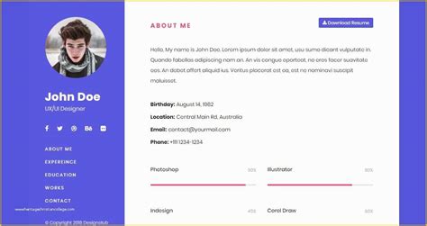 Image result for Bootstrap Resume Template Source Code