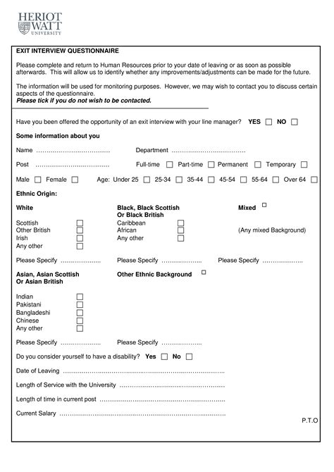 Image result for Client Exit Interview Form