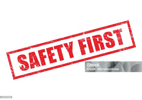 Image result for Safety First Sign Red