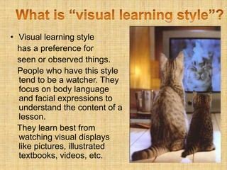 Image result for The Visual Learning Style About Self Example