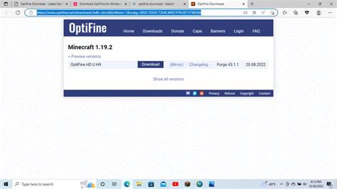 Image result for OptiFine Home Screen