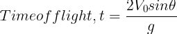 Afbeeldingsresultaten voor Time Formula Projectile Motion