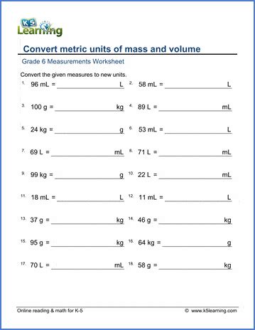 Afbeeldingsresultaten voor Volume to Capacity Conversion Worksheet