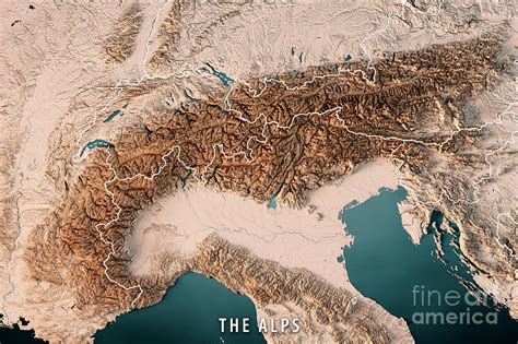 Image result for 3D Map of Alps