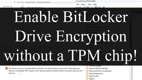 Image result for BitLocker Disable TPM