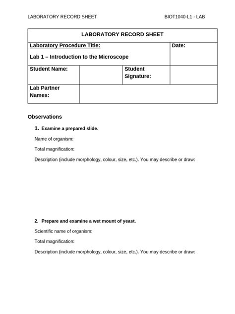 Science Lab Recording Sheet に対する画像結果
