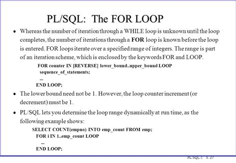 For Loop in SQL Statement に対する画像結果