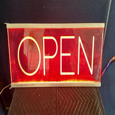 LED White Bulb Open Sign に対する画像結果