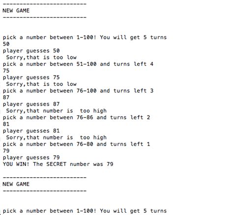 Toradh íomhá ar Introudction of Number Guessing Game in Java