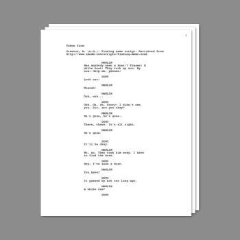 Image result for Findng Nemo Script