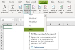 Image result for Rate Formula Excel Manual