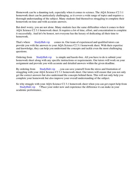 Image result for AQA Science Homework Sheets