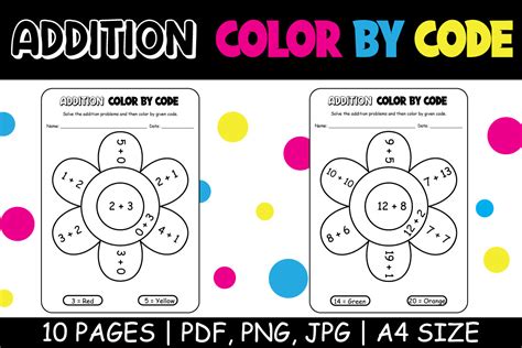 Image result for Color Code Addition Worksheets