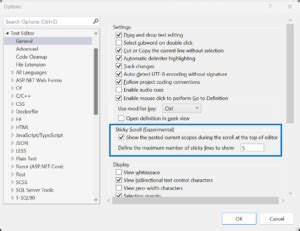 Toradh íomhá ar Visual Studio Show File While Scrolling