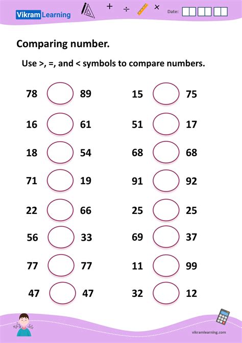 Toradh íomhá ar Compare and Order Whole Numbers Worksheet