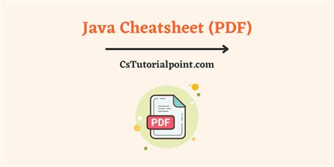 Image result for Java Cheet Sheet PDF