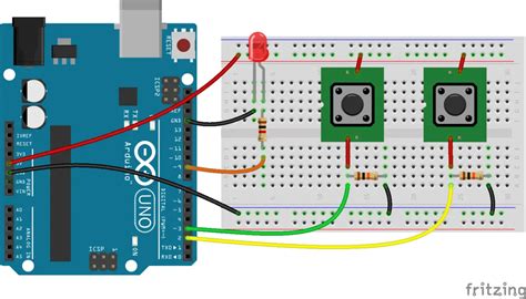 Image result for Arduino Push Button High Low