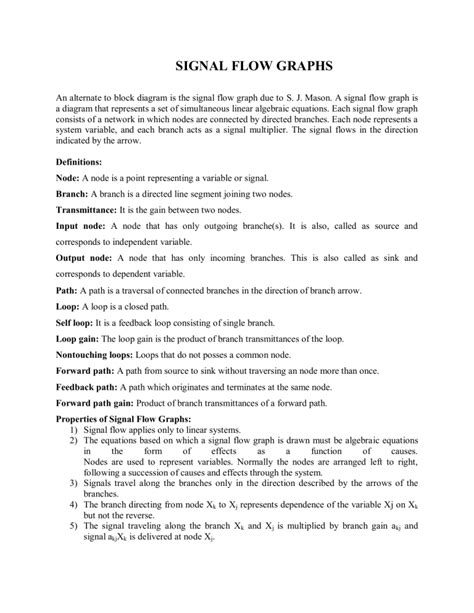 Image result for Signal Flow Graph Algebra