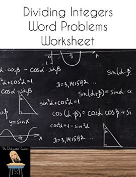 Image result for Dividing Integers Word Problems Worksheet