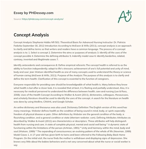 Image result for Concept Analysis Model Case Example