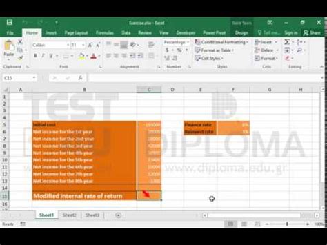 Image result for Modified Internal Rate of Return Excel