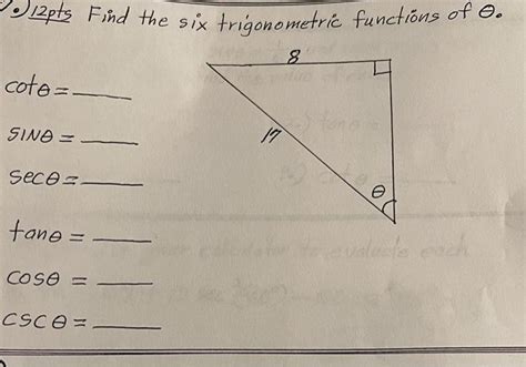 Image result for Six Trigonometric Functions of Θ Example