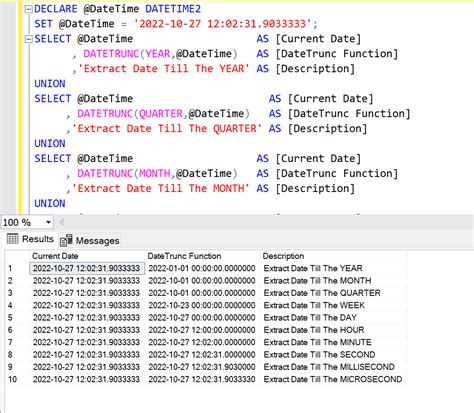 Image result for SQL Extract Function with Dates
