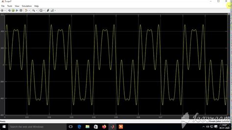 Toradh íomhá ar Sine Wave Simulink