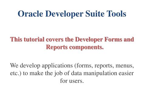 Image result for Oracle Developer Tools
