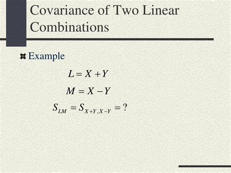 Image result for Variance of Linear Combination