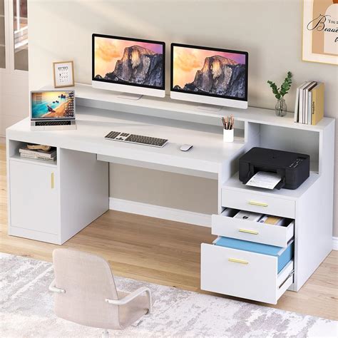 Résultat d’images pour Computer Desk with Printer Drawer