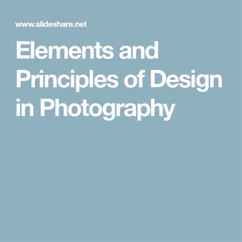 Visual Elements and Design Principles in Photography に対する画像結果