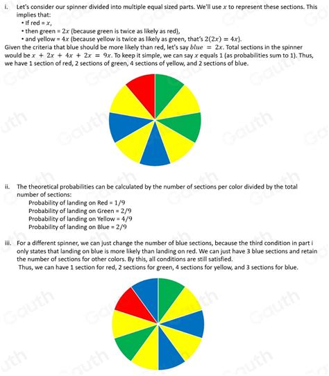Image result for Color Spinner Probability