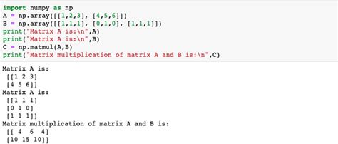 Toradh íomhá ar Matrix Multiplication Numpy