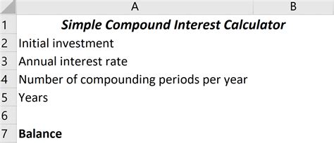 Toradh íomhá ar Compound Interest Example Excel